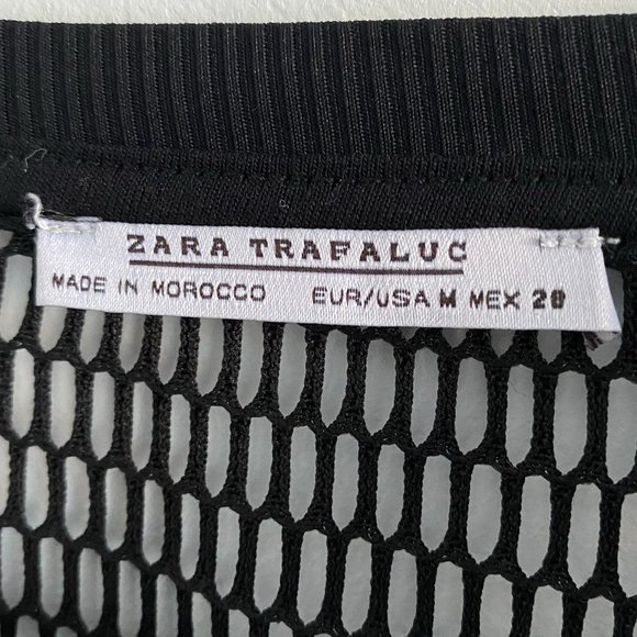 ZARA Long Sleeve Fishnet Mesh Tshirt - Picture 5 of 8